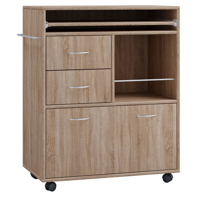 Quintine Wood Kitchen Cart, Light beech