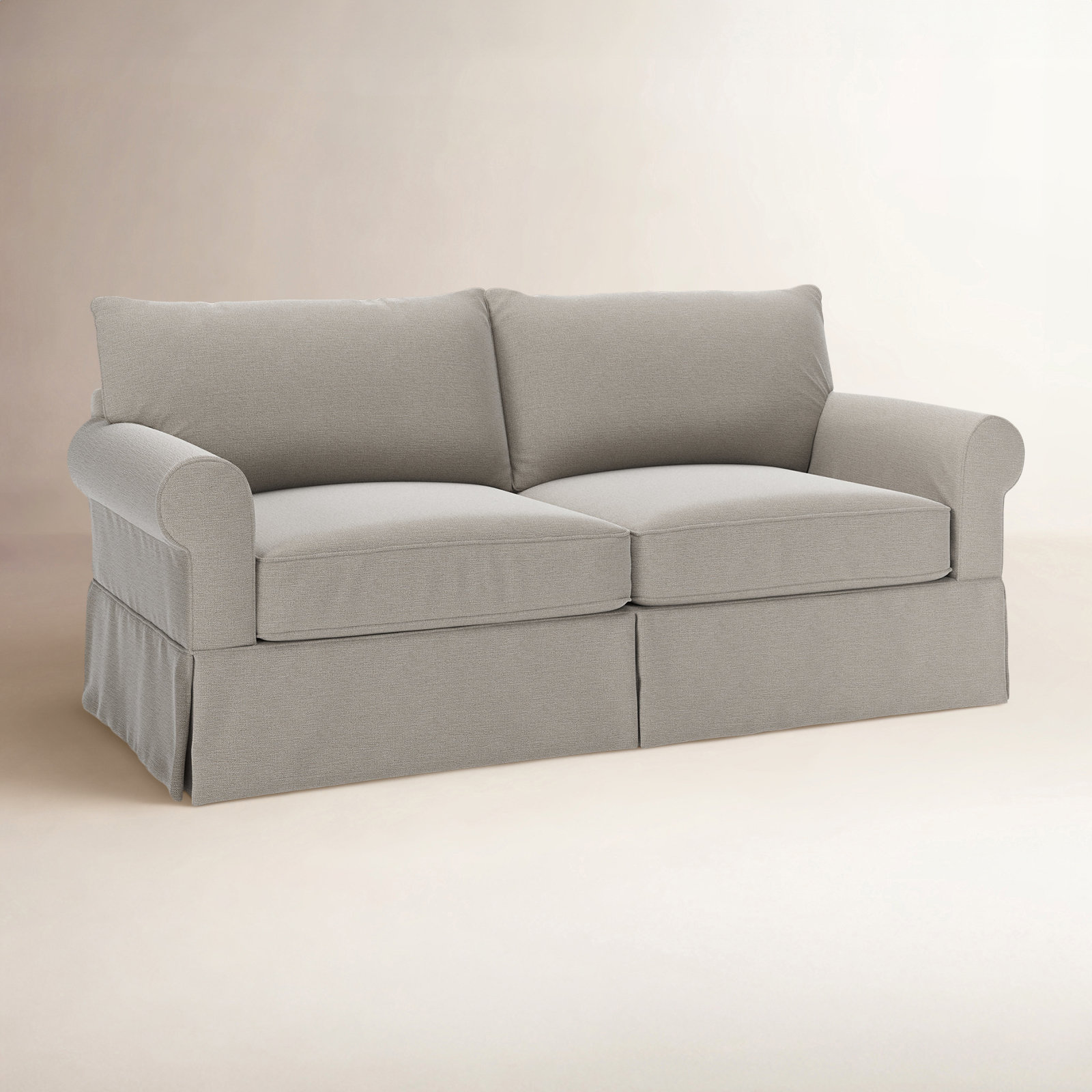 Amari 83'' Slipcovered Sofa, Drusky Linen Sustain® Basketweave