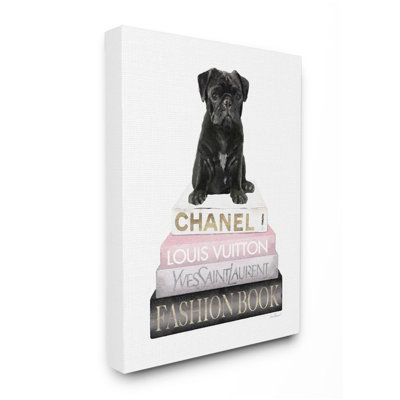 «Simple Glam Puppy» et «Iconic Fashion» par Amanda Greenwood, reproduction d'art graphique sur bois