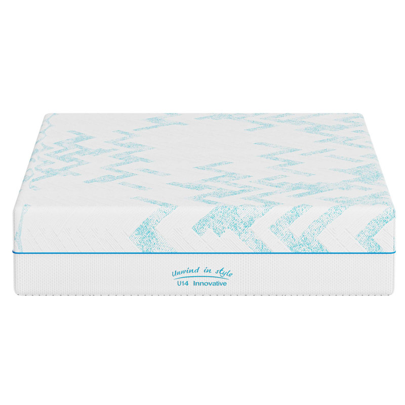10-Inch RV Latex Memory Foam Mattress In Short King Size With Breathable Cooling Technology And Medium-Firm Support For Optimal Spinal Alignment.