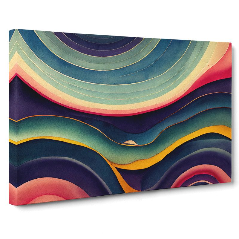 Watercolour Soundwave Art Vol.2 Abstract - Wrapped Canvas