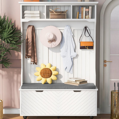 Rangement pour vestibule et chaussures, vestibule avec banc et rangement pour chaussures, portemanteau avec banc