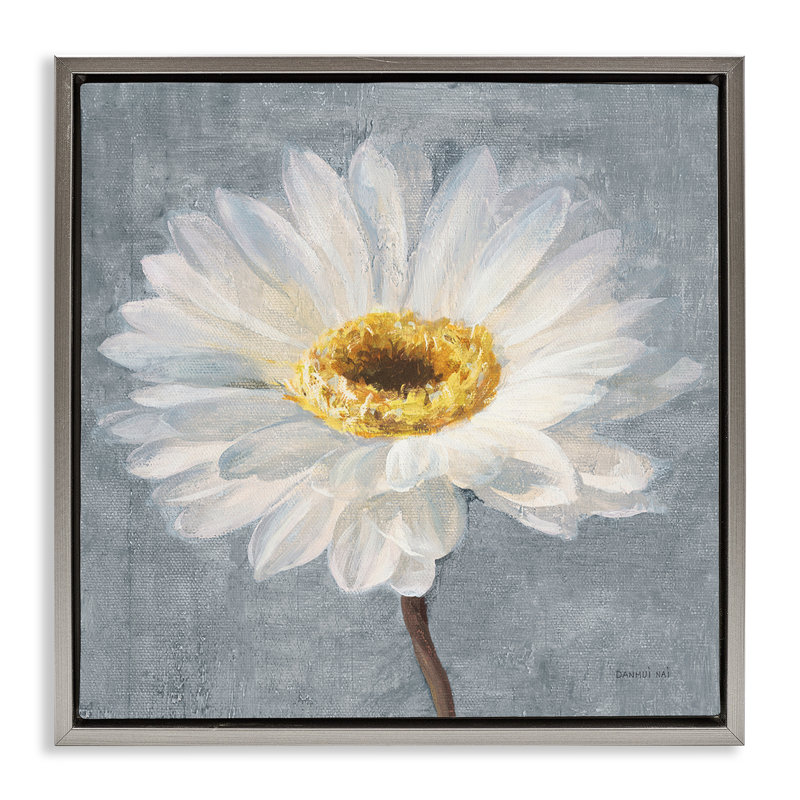 «Paris Blossom on Grey Floater», art mural sur toile par Danhui Nai, Cadre flottant gris lustré, H 25 po x l 25 po
