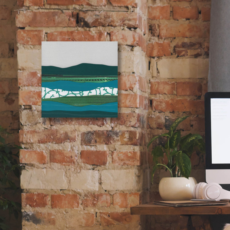  «Mountain Series 95» par Lorelle Rau, art mural sur toile, 12 po x 12 po, H 12 po x l 12 po