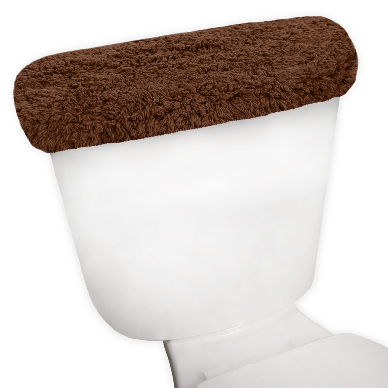 Tapis pour salle de bain Dobrinka, Brun, 10 po x 22 po (couvercle de réservoir)
