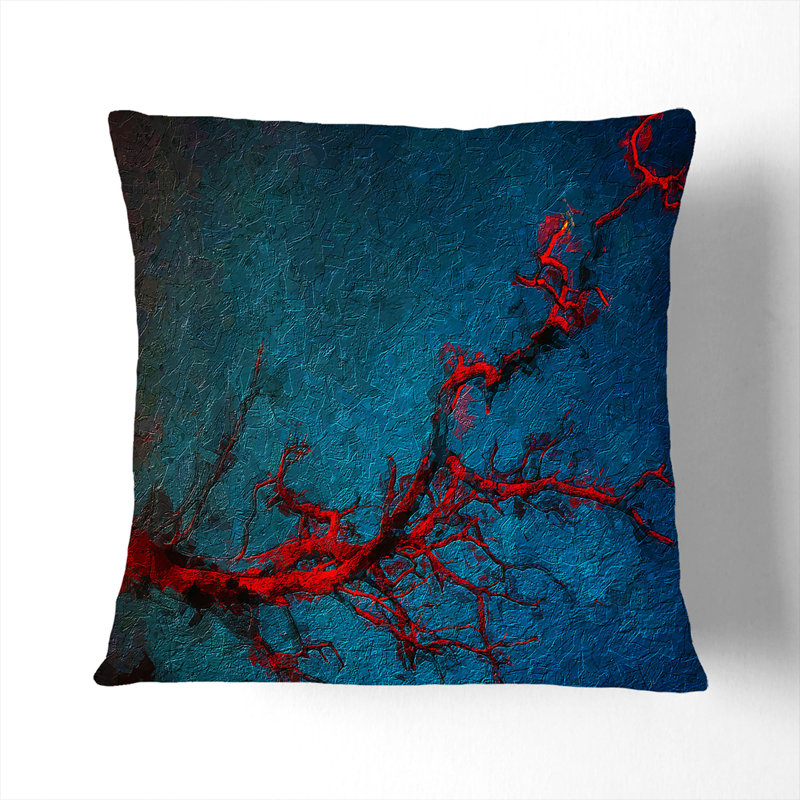 Abstract Square Throw Cushion, Black, 55cm H x 55cm W x 20cm D