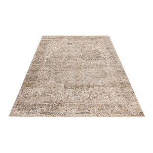 Angelese Uni Machine Woven Beige Area Rug