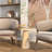 13.6'' Round End Table,side Table With Fluted Pedestal Base-1110293160