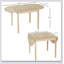Table de cuisine à abattants en bois massif avec conception pliable pour les espaces repas compacts et utilisation quotidienne polyvalente