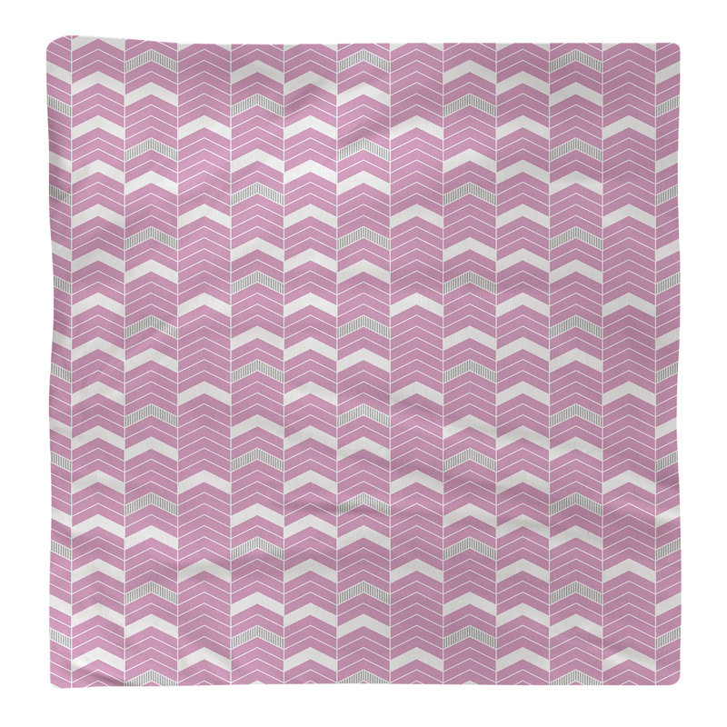 Serviette en coton bicolore lignée Stephenie, Rose / Gris, Sergé de coton, H 0,1 po x l 10 po x P 10 po