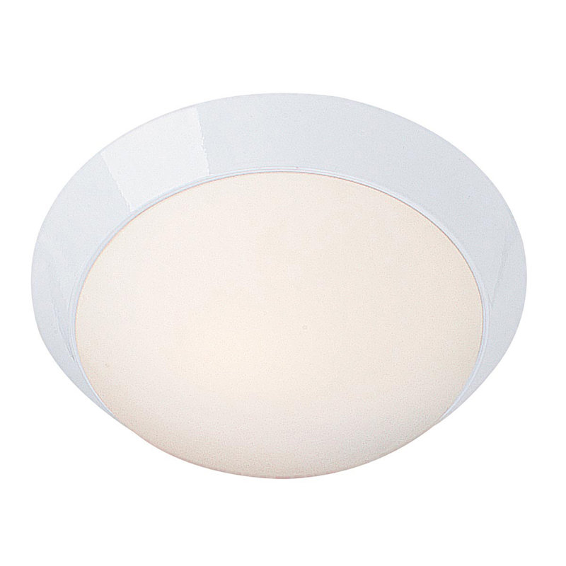 Plafonnier encastré en verre Capp, Blanc, H 4 po x l 13 po x P 13 po