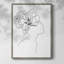 Croquis floral Fashion I, reproduction encadrée - bois massif 47177-716683645