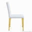 Ensemble de 4 chaises à dossier en similicuir avec pieds en métal doré-115824173