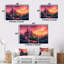 «Nursery Magical Castle Rainbow», ensemble d'art mural arc-en-ciel-2050953182-2050953171