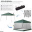 Tente à auvent inclinable avec filet Outsunny Outsunny-110974163
