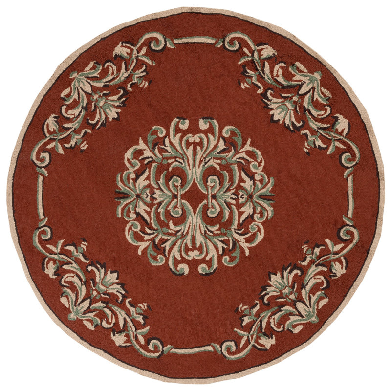 Rockingham Hand Hooked Performance Oriental Rug, Round 8'