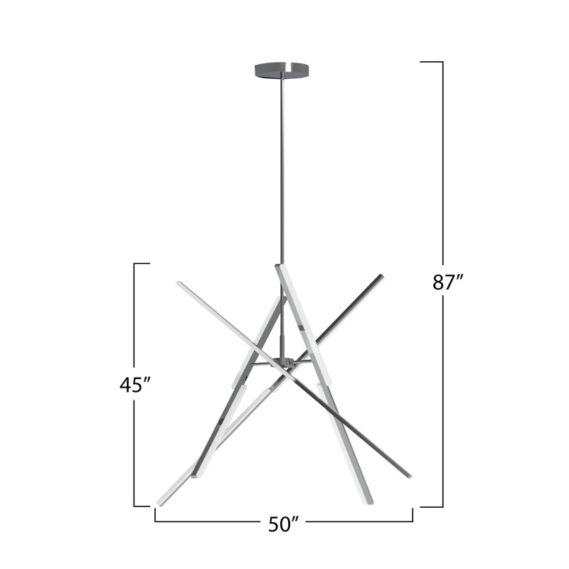 Stix - LED Chandelier -, Chrome