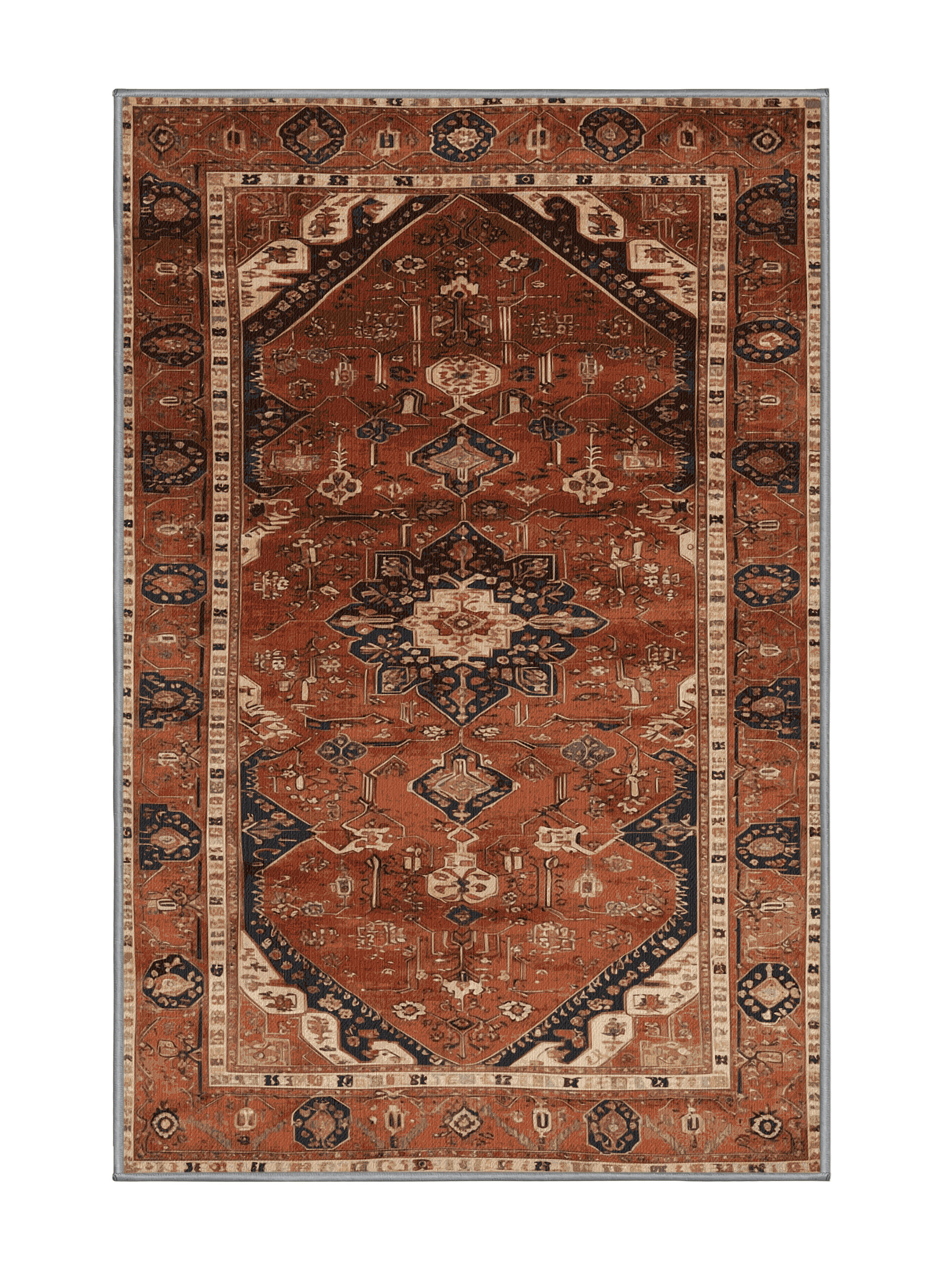 Wildon Home® Machine Washable Turkish Brown Area Rug | Wayfair