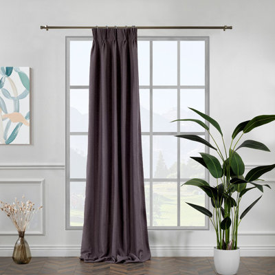 Extra Long & Extra Wide Polyester Decorative Curtain Pinch Pleat Single Panel