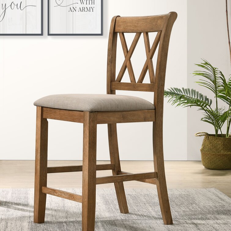 Cross Back Side Chair in Brown