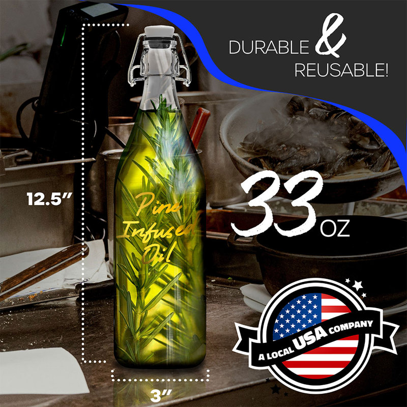  Ensemble de bouteilles en verre 33 oz (33 pièces)