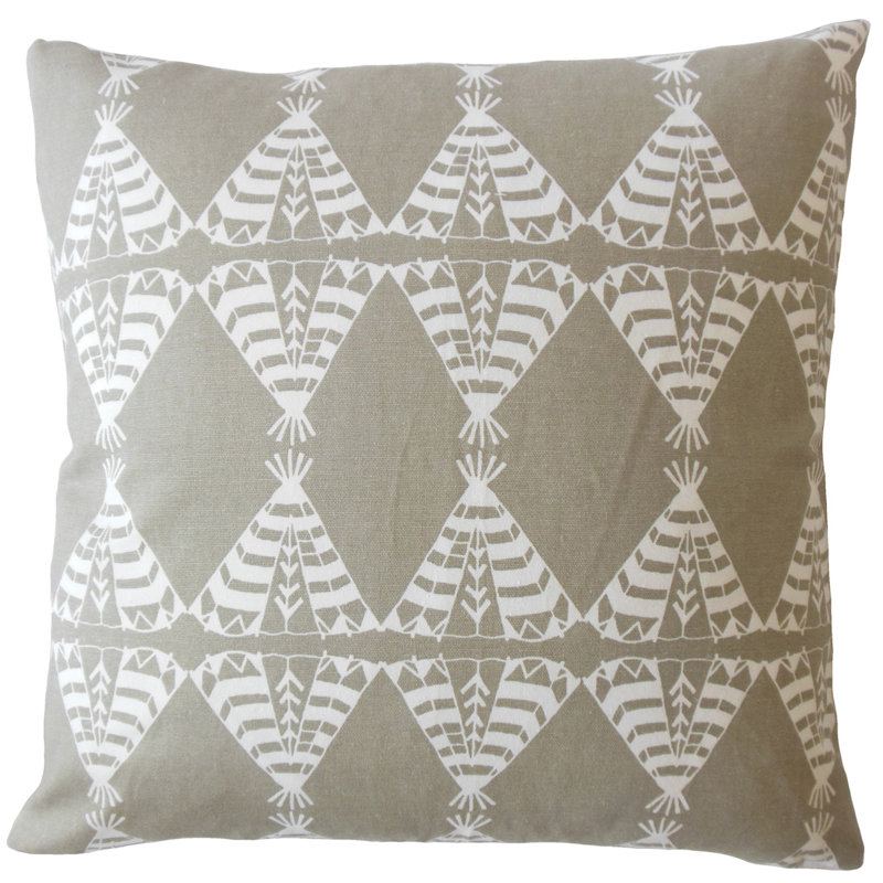 Coussin 100% coton Eamhair, 18 po x 18 po, Bois flottant