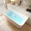 Baignoire de trempage autoportante 59,05 po rectangulaire blanche matte avec un trou de débordement