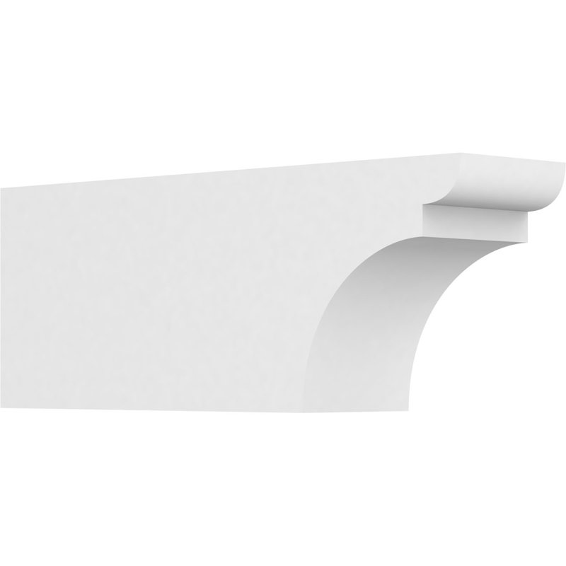 4"W x 6"H x 16"L Standard Yorktown Architectural Grade PVC Rafter Tail, 6"H x 4"W x 16"D