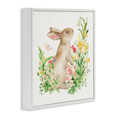 Giclée encadrée de lapin du printemps, conception de Katrina Pete