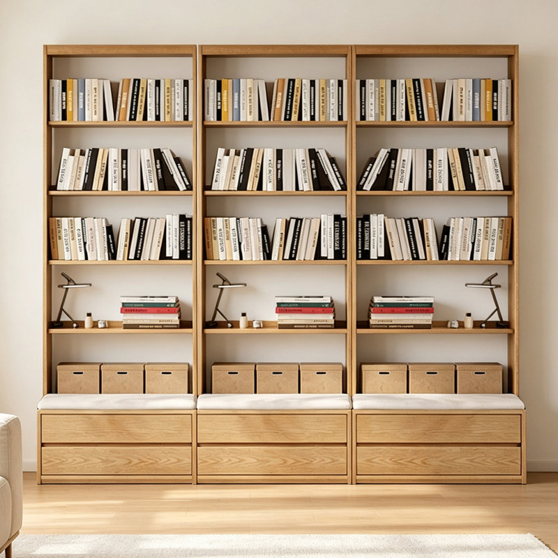 Bibliothèque standard Burlywood, 82.68"L