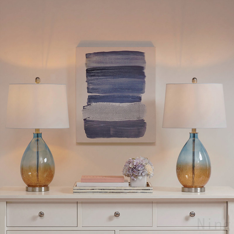 Lampe de table en verre Ombre, ensemble de 2
