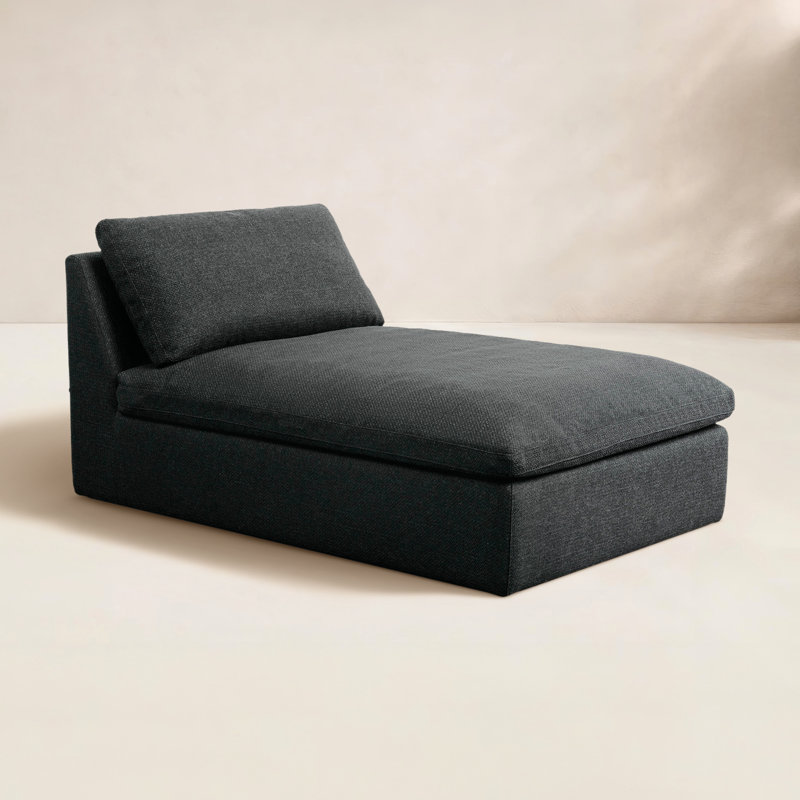 Miles Outdoor Chaise Lounge, Charcoal