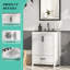 Meuble-lavabo simple 24 po avec comptoir en céramique 24 po