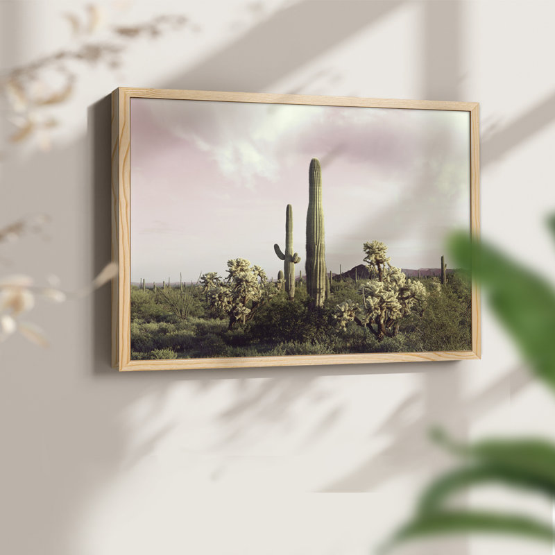 Orgue à tuyaux, cactus national, impression encadrée, H 8 po x l 10 po, Naturel