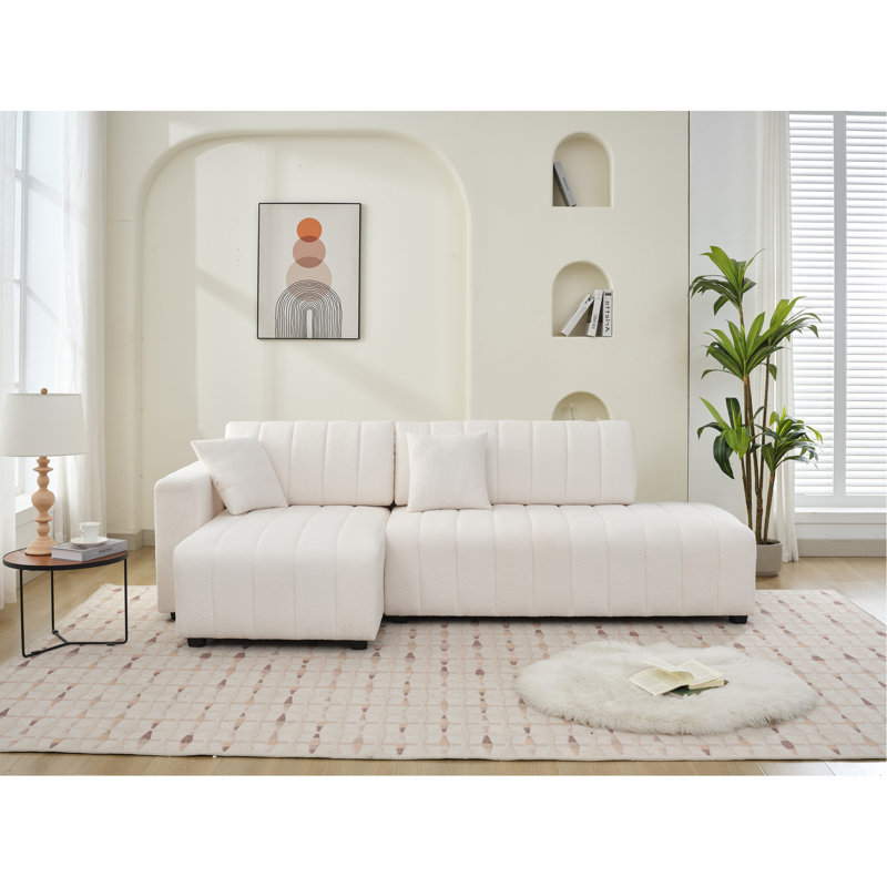 Canapé modulaire en laine Lamb, Beige