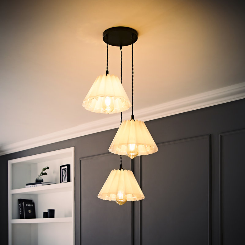 3 - Light Matte Black Pendant, No