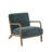 Novak Upholstered Mid-Century Armchair with Wood Arms and Frame-98146547