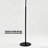 Japanese-style metal and rattan floor lamp