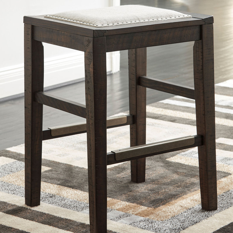 Hartzog Bar Stool with Solid Wood Frame