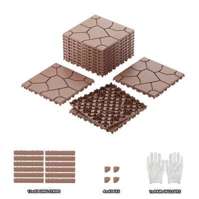 RICH HOLY ENTERPRISE CO., LIMITED 30.5 cm L x 30.5 cm W Plastic Interlocking Tile