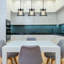 Barnwell 3-Light Geometric Kitchen Island Pendant – Industrial Cage Ceiling Light with PVC Accents by Borough Wharf