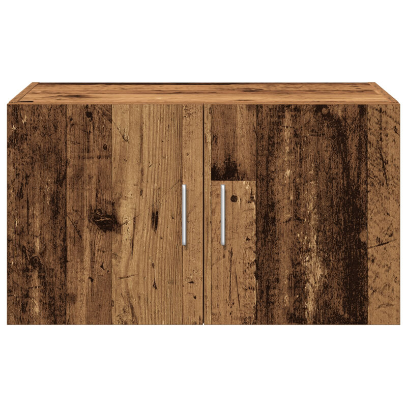 Wall Cabinet Wall-mounted Engineered wood Rustic Buffet Sideboard, Old Wood