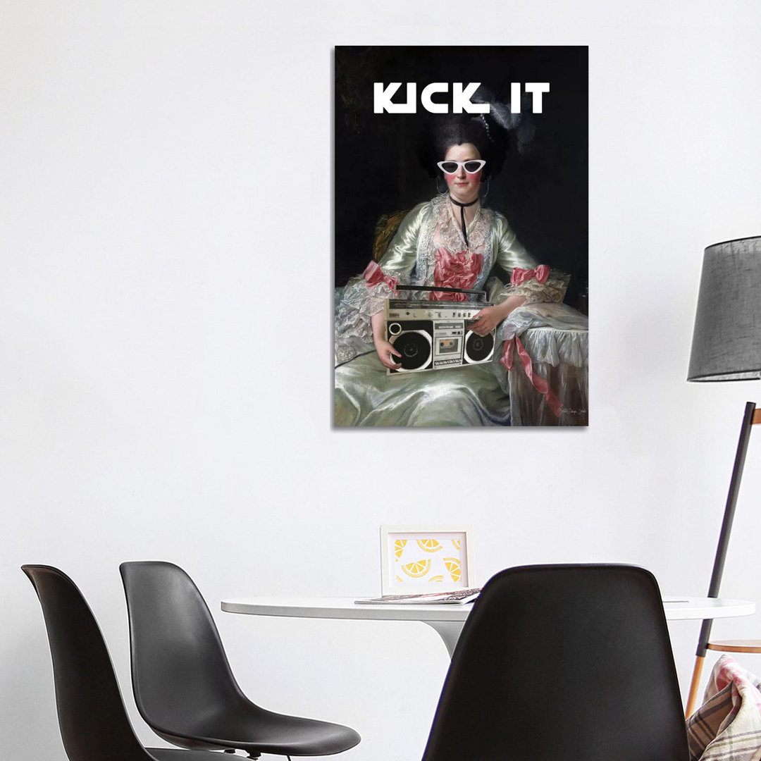 Kick It von Stellar Design Studio - Galerie-verpackte Leinwand Giclée auf Leinwand