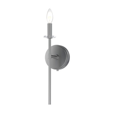 Applique murale 1 lumière Sapello Plug & Play de style transitionnel et moderne - 16 pouces de hauteur et 5 pouces de largeur