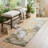 8' Runner Brown Abstract Washable Non Skid Indoor Outdoor Runner Rug