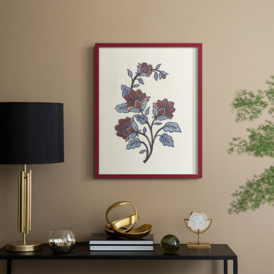 Reproduction encadrée à la main Blooms II - bois massif
