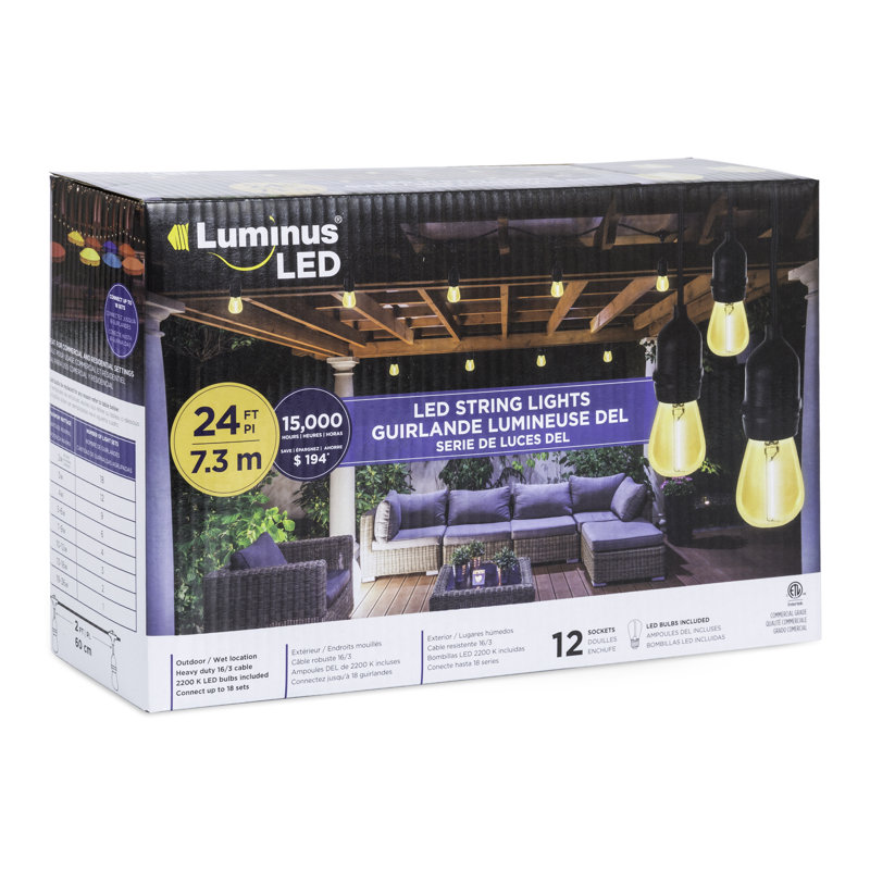 Isbah Outdoor 13 - Bulb 288'' Plug-in String Light