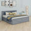 Lit plateforme en bois avec quatre tiroirs de rangement-977725411