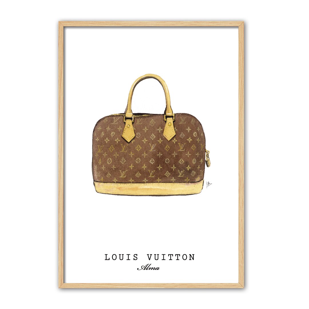 Gerahmtes Poster Vuitton Bag von Juan Carlos Arbex