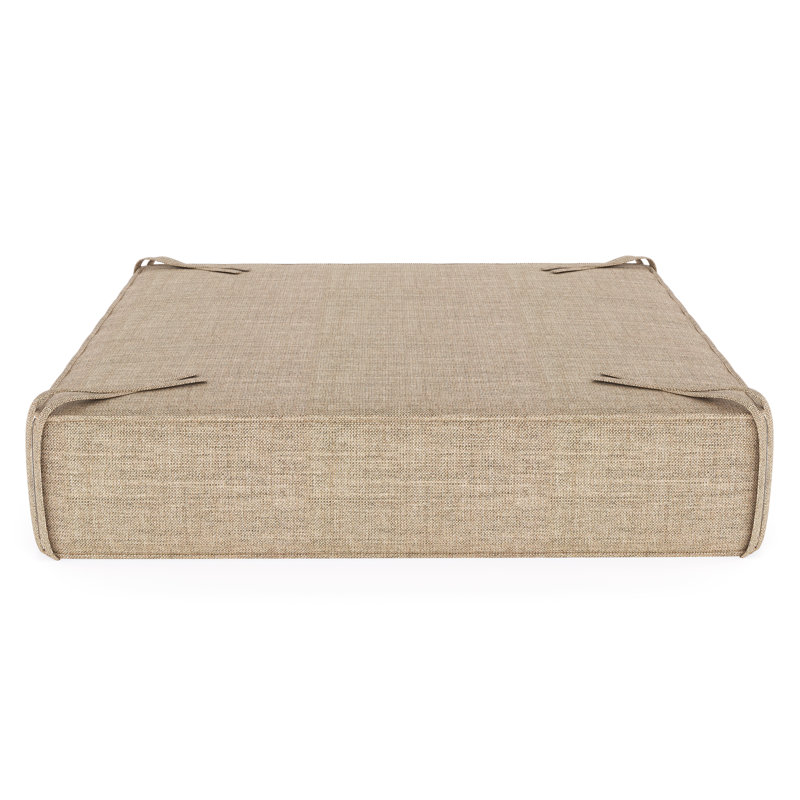 Sunbrella® Outdoor Ottoman Cushion, Cast Ash Sunbrella® Plainweave